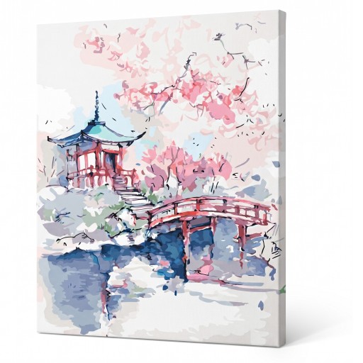 Japonia – pagoda i most nad wodą